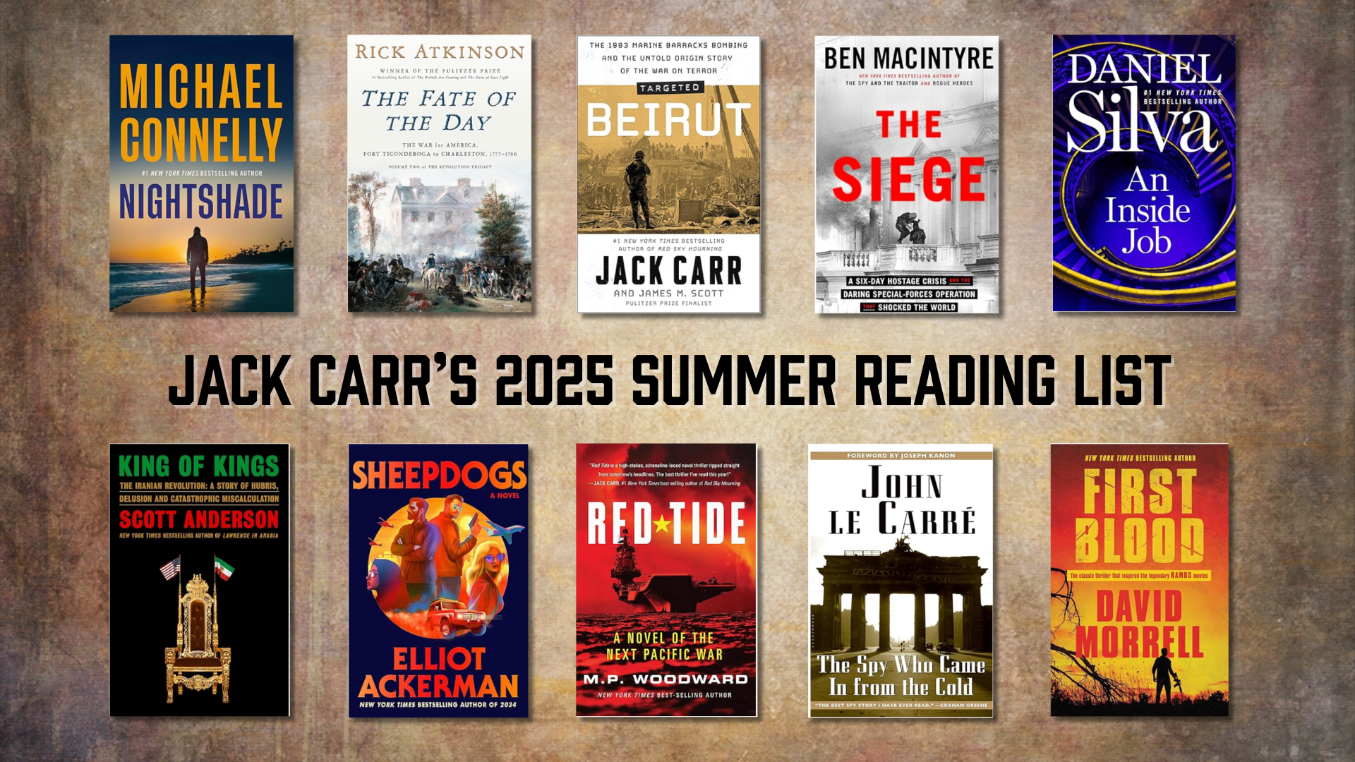 Jack Carr's 2025 Summer Reading List